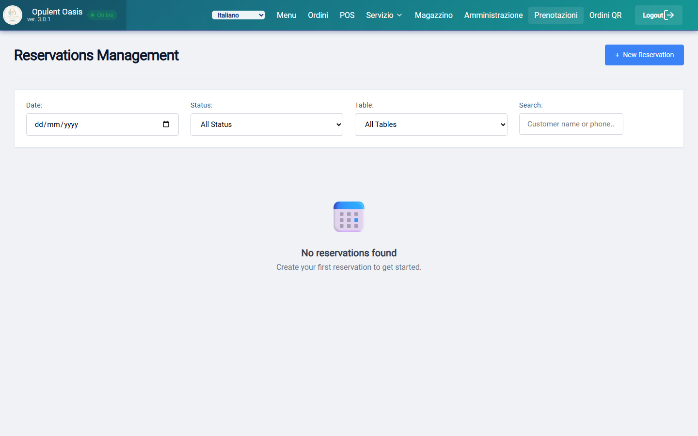 Reservations management